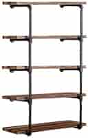 Amazon.com: Tianman Industrial Wall Mount Iron Pipe Shelf